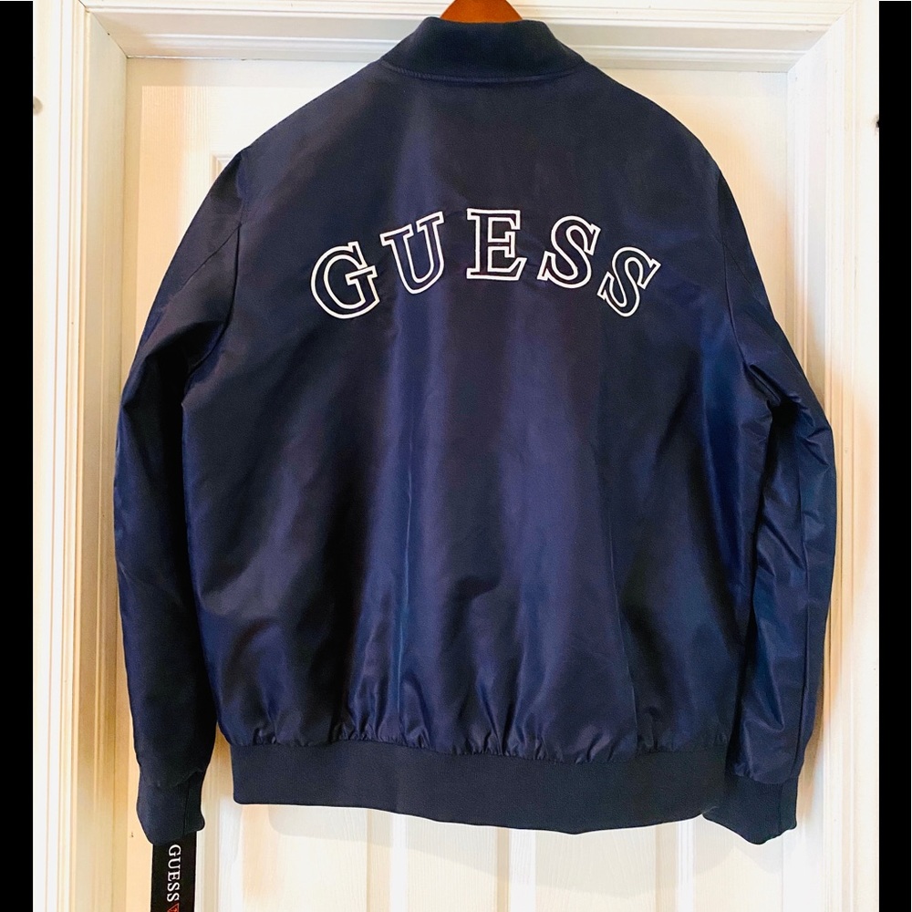 ๐SOLD! NEW GUESS Menโs Jacket Navy - Picture 2 of 9